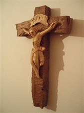 Dřevořezba kříže, materiá dub, lípa 2