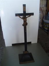 Kovový kříž + Kristus