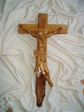 Dřevořezba kříže, materiál bříza